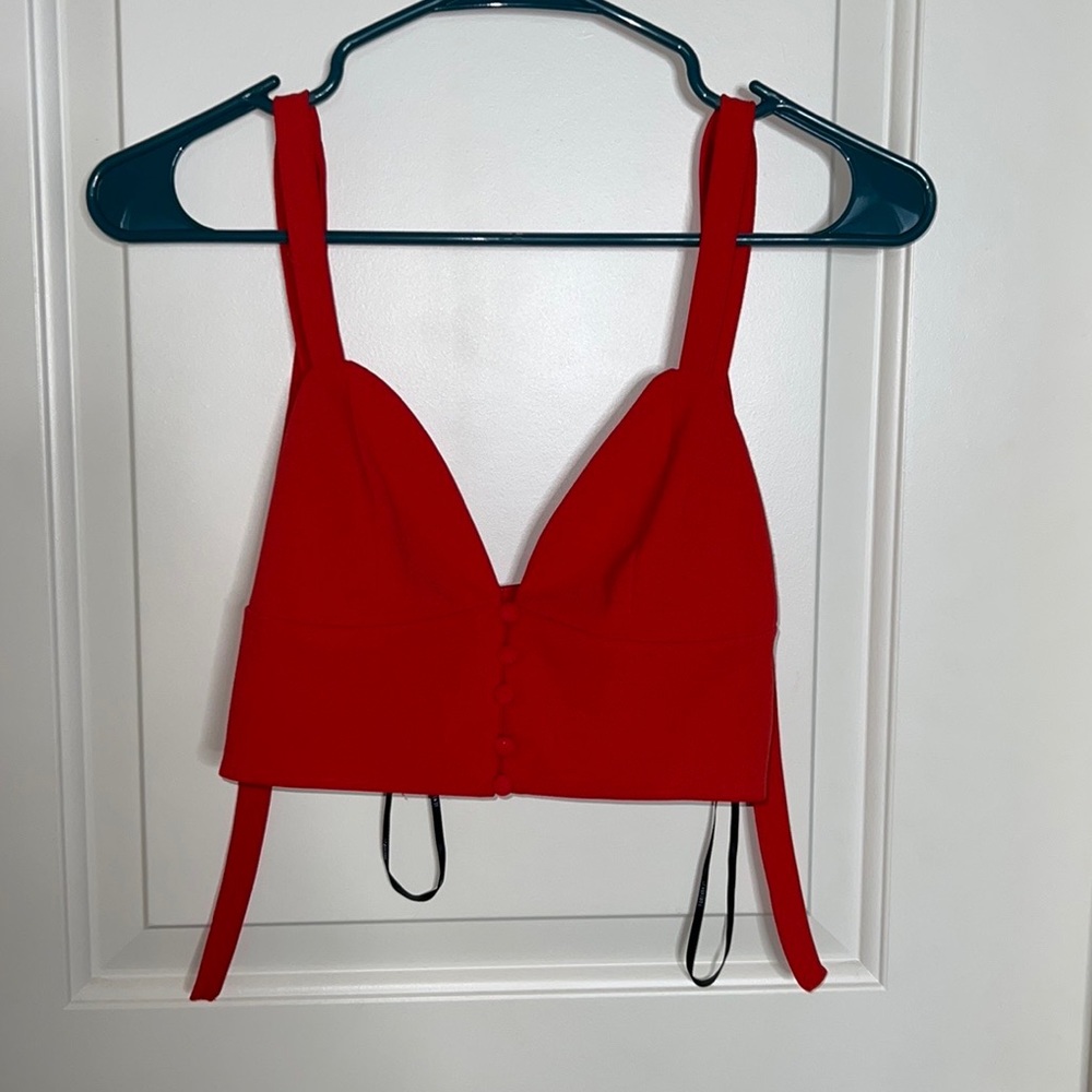 Red bralette / crop top